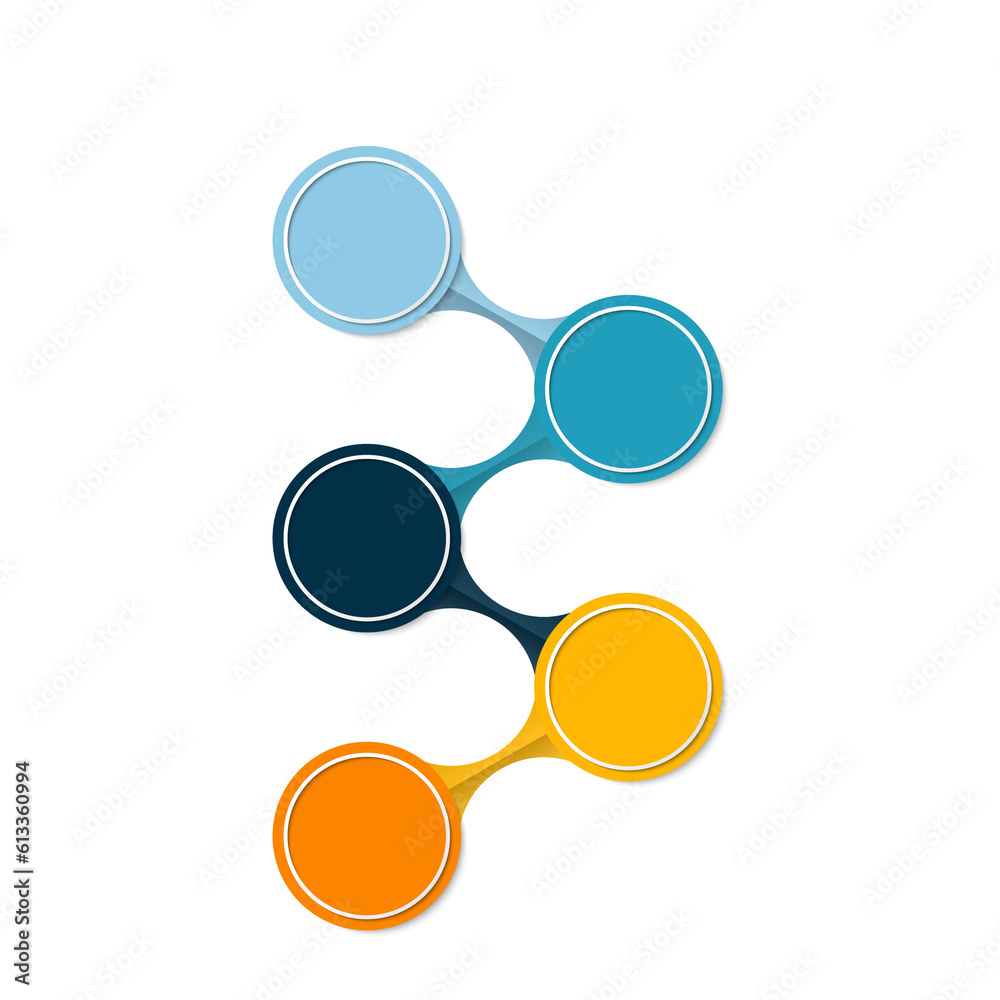 Infographic process design 5 options or steps.