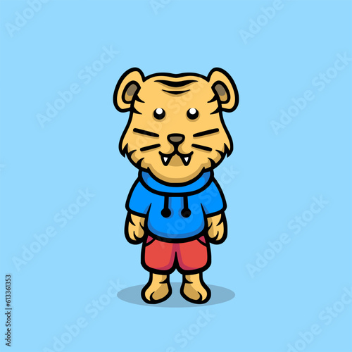 Cute tiger vector illustration