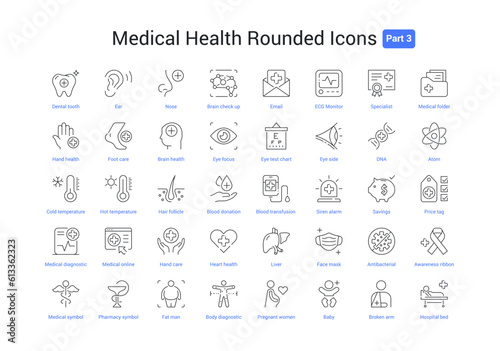 Set is designed with suitable visuals for all medical and healthcare