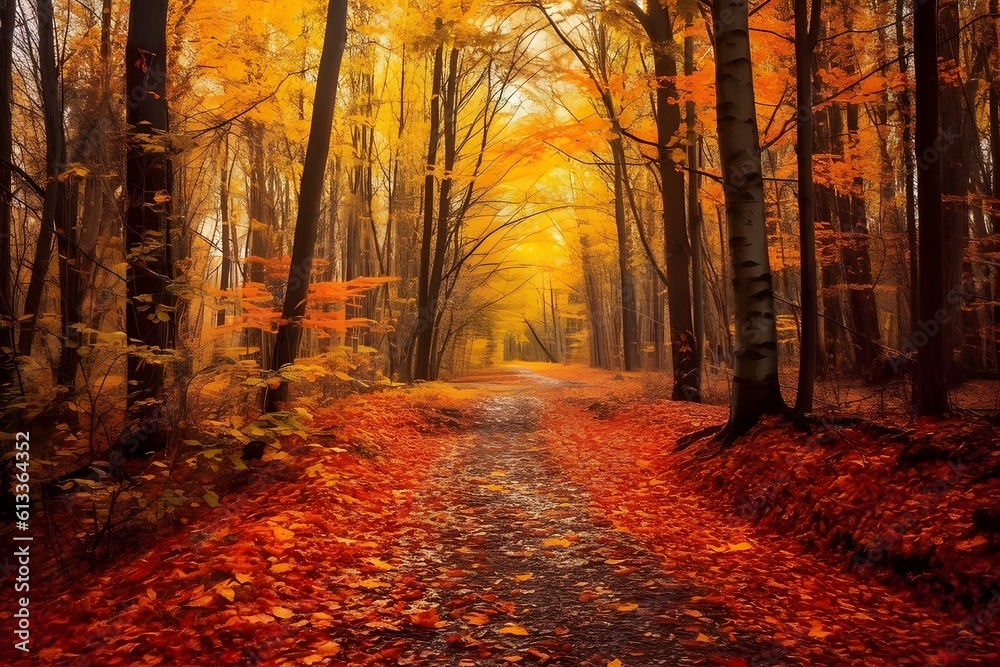 beautiful autumn forest