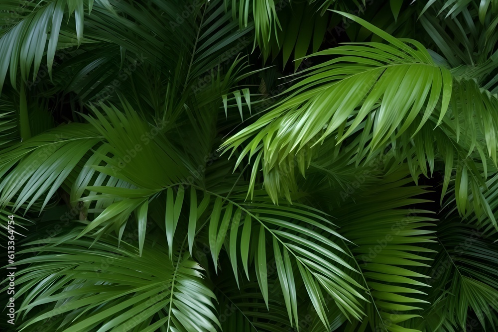 tropical plant background - palm tree leaves tropical plant background - palm tree leaves