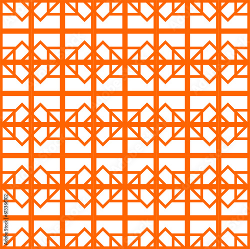 Seamless Geomatric vector background Pattern in orange
