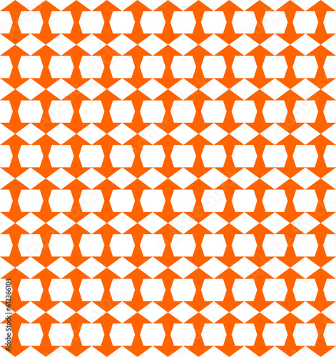 Seamless Geomatric vector background Pattern in orange
