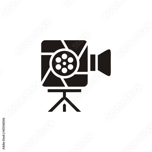 logo design vector icon abstract modern cinema film camera logo symbol