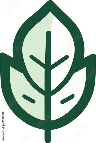 Nature green leaf color icon style, vector, svg