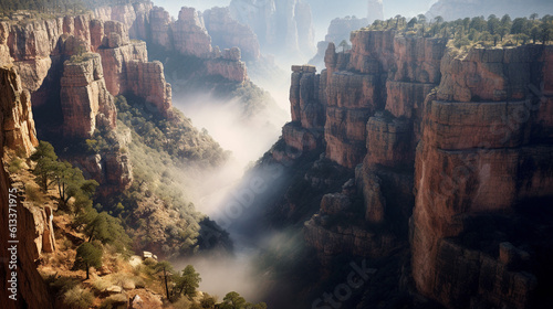 Generative AI, Canyon Vistas: Exploring the Majesty of Nature's Chasms