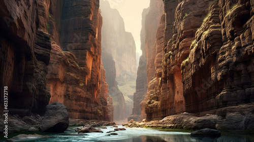 Generative AI, Canyon Vistas: Exploring the Majesty of Nature's Chasms