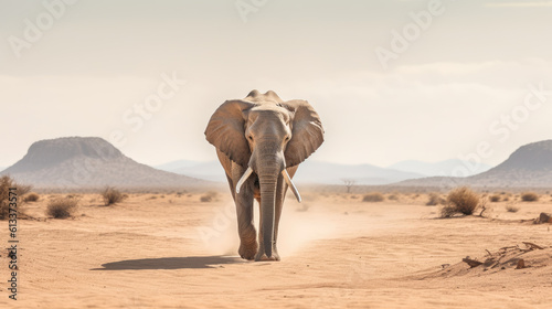 elephant in the desert © Dinaaf