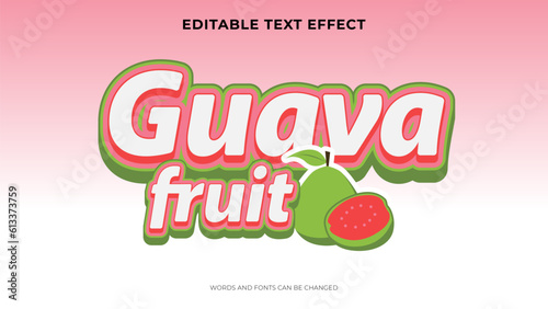 guava text effect with 3d style