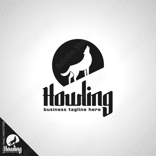 Howling - Wolf Night Logo Template