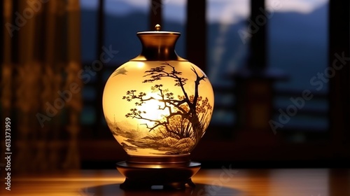 Beautiful light lamp decoration Generative AI