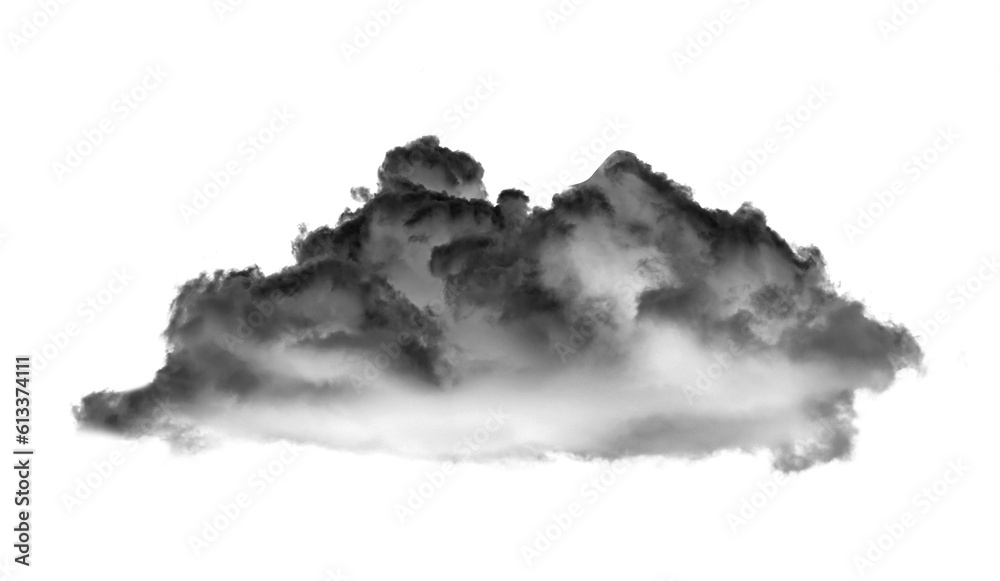 A White clouds on transparent png