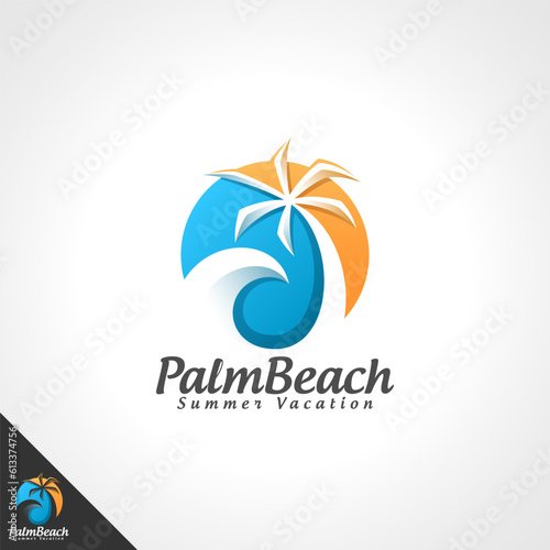 Palm Beach - Beach logo Template