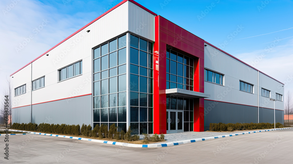 commercial facility, modern R an D building Generative AI