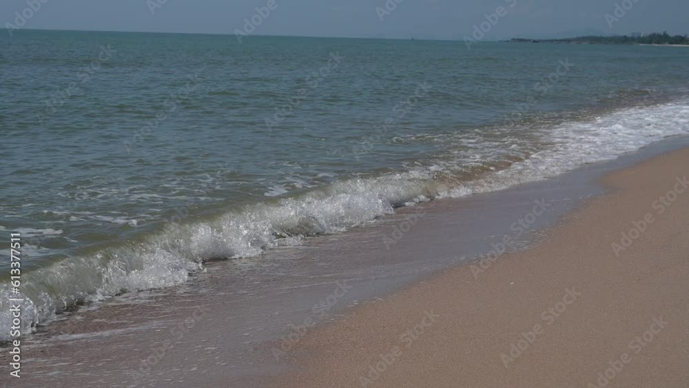 slow motion scene, beautiful view sand beach of sea coast slow motion scene, beautiful view sand beach of sea coast