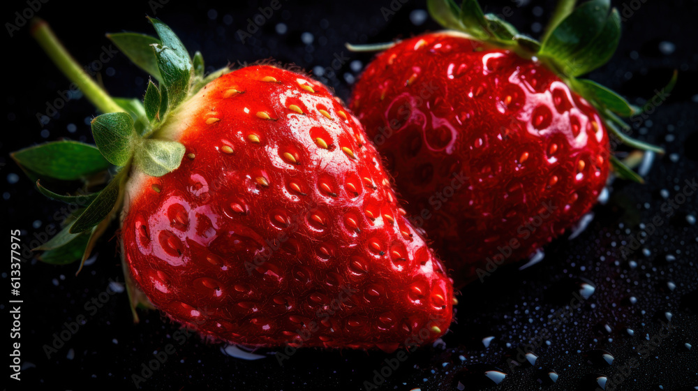 Fresh raspberries with water drops on dark background Fresh raspberries with water drops on dark background