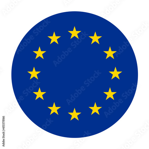 European union EU flag circular round transparent circle png sticker label icon symbol sign star blue shape