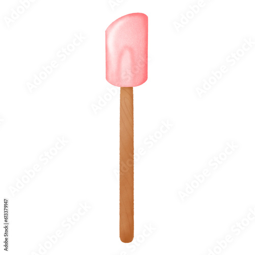 Pink Silicone kitchen spatula