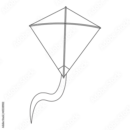 kites line vector illustration