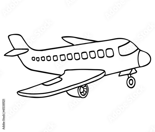 plane outline vector illustration