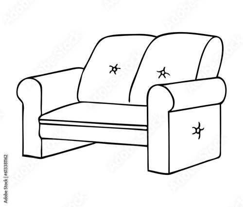 sofa outline vector illustration