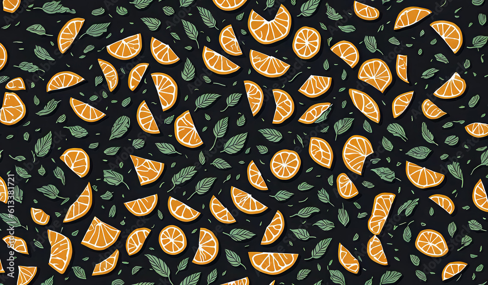 Seamless pattern of oranges Seamless pattern of oranges