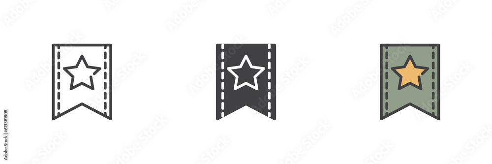 Bookmark different style icon set Bookmark different style icon set