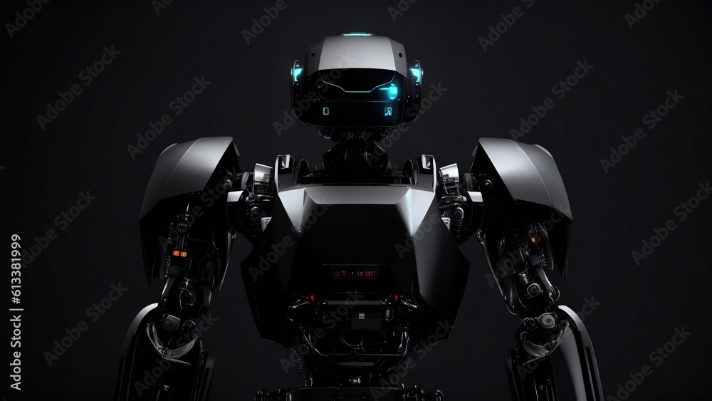 Fototapeta premium Robot in black background