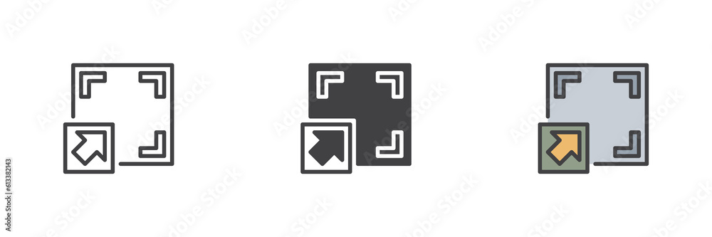 Screen resize different style icon set Screen resize different style icon set