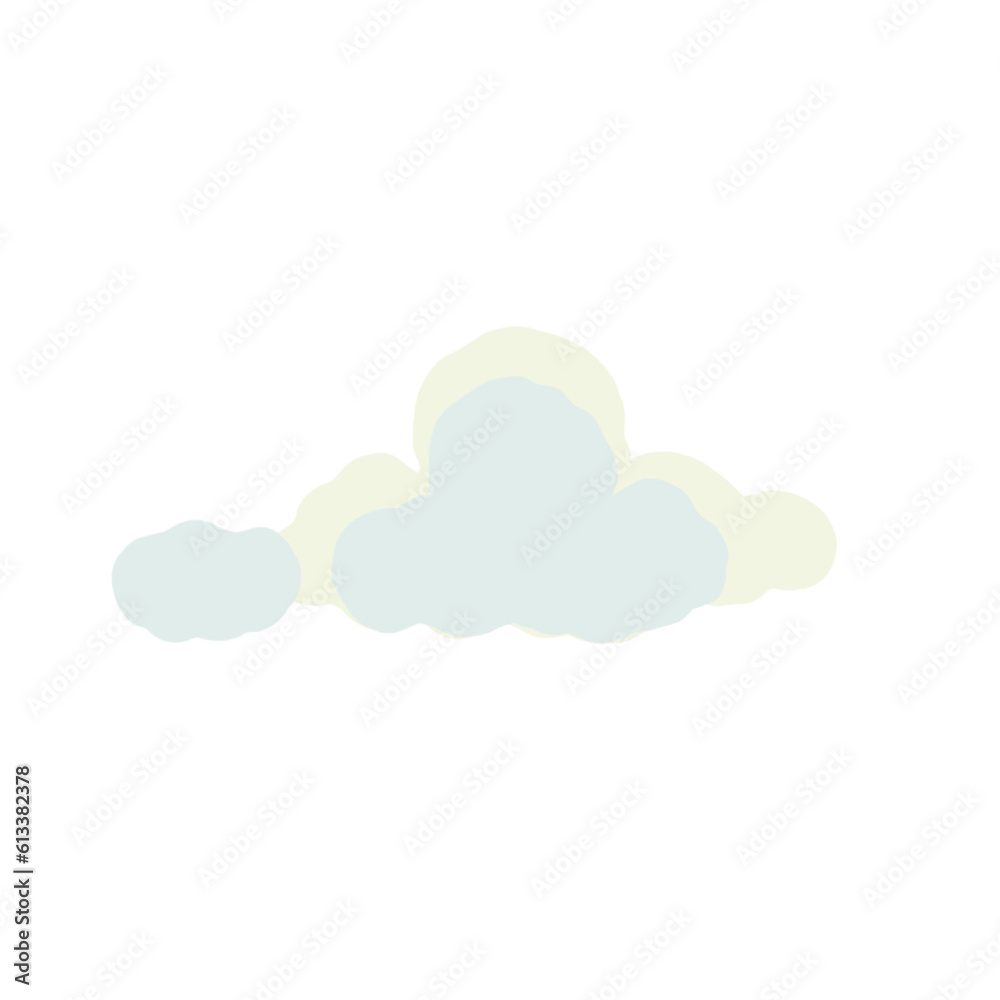 Handdrawn Cloud Pastel color Handdrawn Cloud Pastel color