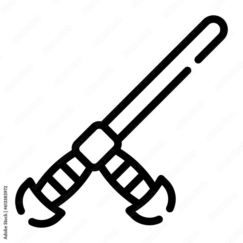 nightstick Line Icon nightstick Line Icon