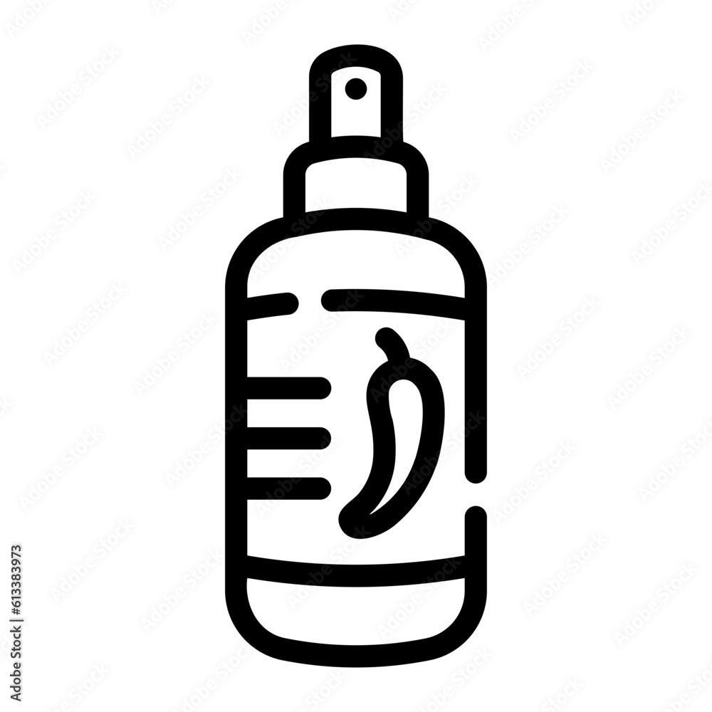 pepper spray Line Icon pepper spray Line Icon