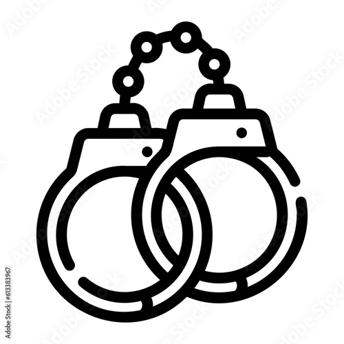 handcuffs Line Icon