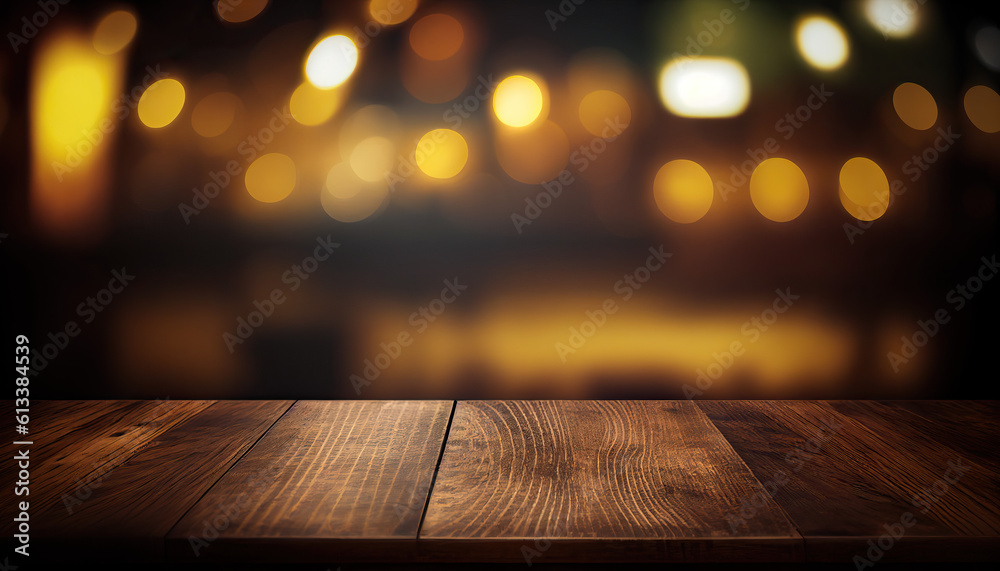 Empty old wooden table background Empty old wooden table background