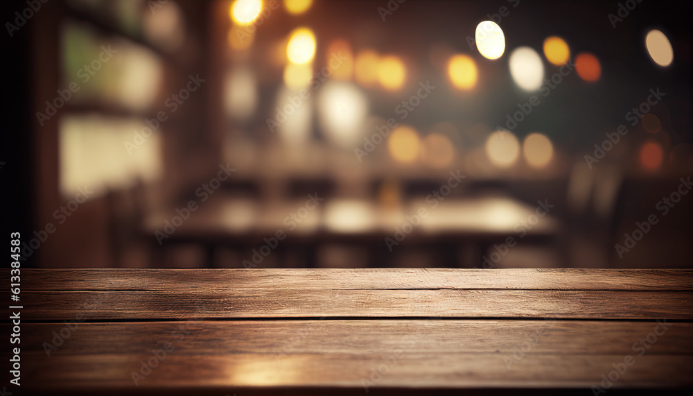 Empty old wooden table background