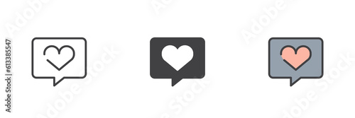 Like notification different style icon set