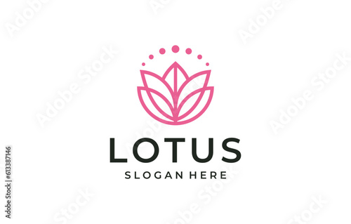 beautiful luxury medical lotus logo design