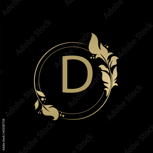 Free vector letter luxury letter D or golden design in your company  