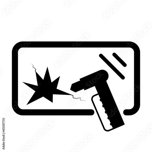 Emergency glass breaker tool