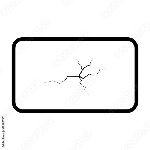 Cracked glass icon