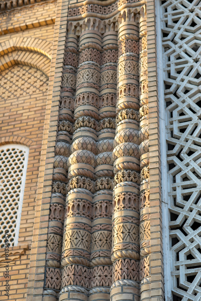 close view of wall of old building