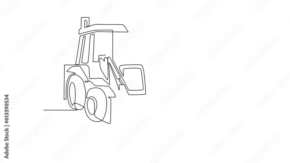 Animated self drawing of single continuous line draw for bulldozer in the site project industrial power plant. heavy equipment design in simple linear style. Power plant design concept animation. Animated self drawing of single continuous line draw for bulldozer in the site project industrial power plant. heavy equipment design in simple linear style. Power plant design concept animation.