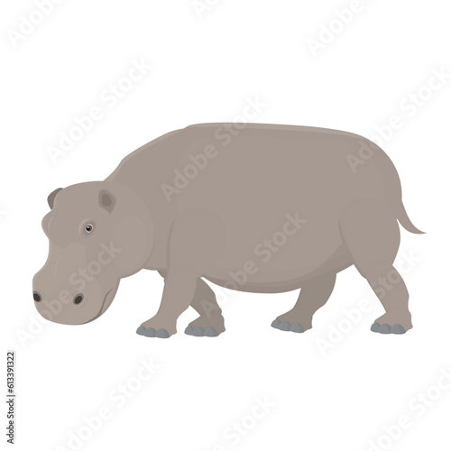 Hippopotamus. Animal hippopotamus  vector illustration