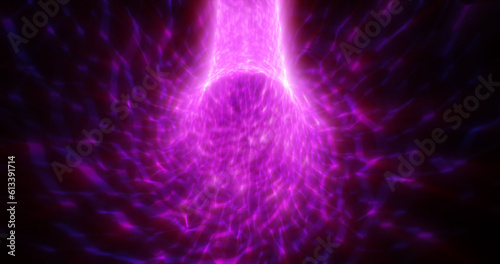 Abstract blurred purple glowing energy tunnel background
