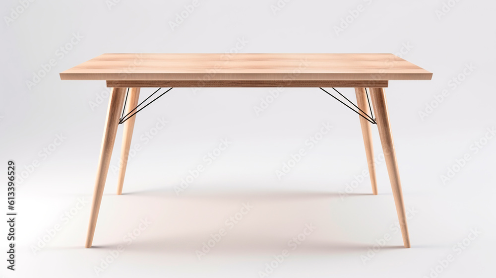Minimalist wooden table created with Generative Ai technology Minimalist wooden table created with Generative Ai technology