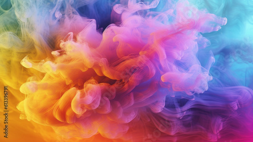 colorful all colors of the rainbow smoke