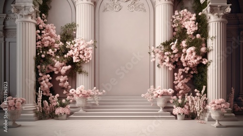 Floral-infused wedding background