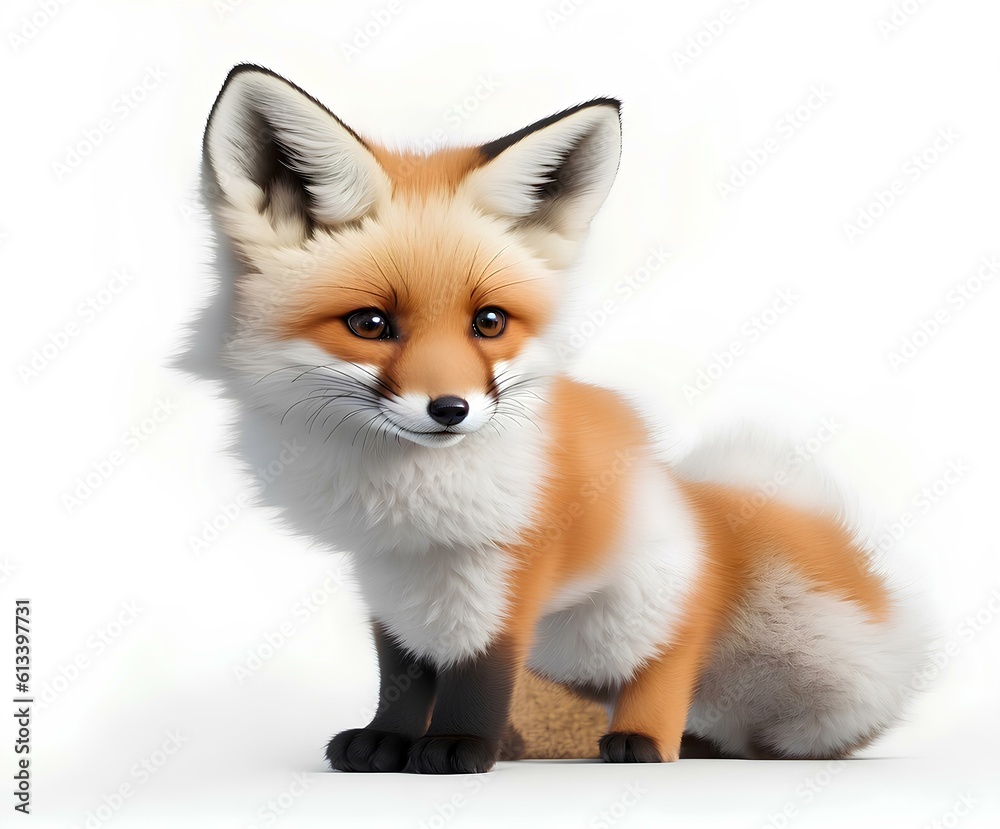Obraz premium red fox isolated, Generate AI