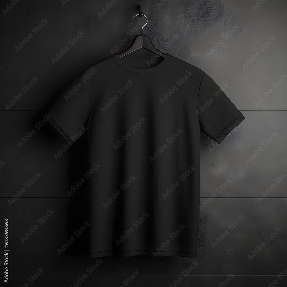 Present your brand or design with style using our eye-catching T-shirt mockup. Showcase your artwork, logo, or message on a comfortable and trendy T-shirt. Generative AI