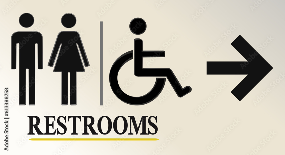 Restroom symbol toilet sign isolated vector Restroom symbol toilet sign isolated vector